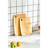 Feyza Design Bambu Kesme Tahtası Seti, 28/33 Cm, Sağlıklı ve Dayanıklı Mutfağınız Için - Ahşap - Ceviz - Seçenek 1