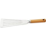 Feyza Design Bambu Saplı Paslanmaz Çelik Çok Amaçlı Pizza ve Izgara Spatulası - Ahşap - Bej - Seçenek 1