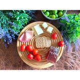 Feyza Design Bambu Top Ayaklı Yuvarlak Pasta ve Kek Sunum Standı 27 cm - Ahşap - Ceviz - Seçenek 1