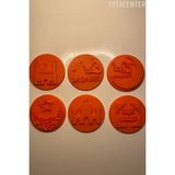 Feyza Design Bayram Temalı Kurabiye Baskı Kalıbı 6'lı Set - Antrasit