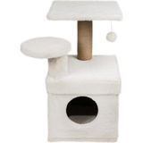 Feyza Design Beyaz 65X51X72 cm Kedi Oyun Evi ve Tırmalama Platformu - Seçenek 1