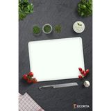 Feyza Design Beyaz Cam Kesme Tablası, 30X40 Cm, Şık ve Dayanıklı Mutfak Gereci - Ahşap - Beyaz - Seçenek 1