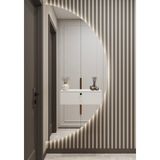 Feyza Design Beyaz Mdf Dresuar - 60 cm Genişlik ve 20 cm Yükseklik - Ahşap - Bej - Siyah