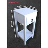 Feyza Design Beyaz Mdf Dresuar - Ev & Mobilya Antre & Hol Dekorasyon - Ahşap - Bej - Siyah