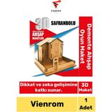 Feyza Design Boyanabilir Ahşap 3D Zeka Geliştirici Çocuk Oyuncak - Seçenek 1 - 001-Renkli
