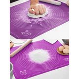 Feyza Design Bpa Free Silikon Hamur Açma Matı, Ölçekli 50X40CM, Pratik ve Sağlıklı Kullanım - Altın