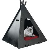 Feyza Design Büyük Ahşap Kedi Yatağı, Siyah Parlak Çadır, 50X35 Cm, Premium Kalite - Seçenek 1