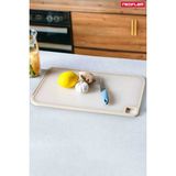 Feyza Design Büyük Bej Kesme Tahtası 305 x 445 x 9 Mm, Pratik ve Şık Kullanım - Ahşap - Bej - Seçenek 1