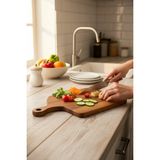 Feyza Design Büyük Boy Akasya Kesme ve Sunum Tahtası, Sapa ve 31X19,5X2 cm Ölçülü - Ahşap - Ceviz - Seçenek 1