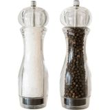 Feyza Design Büyük Boy Akrilik Baharat Öğütücü Seti, Tuz ve Karabiber Değirmeni (2’li) - Seçenek 1