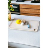 Feyza Design Büyük Fika Kesme Tahtası 305X445X9 mm Bej, Şık ve Kullanışlı Tasarım - Ahşap - Bej - Seçenek 1
