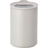 Feyza Design Buz Beyaz Seramik Saklama Kabı 650ML, Şık ve Dayanıklı Mutfak Gereci - Ahşap - Beyaz