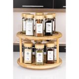 Feyza Design Cam Bambu Kapaklı 12'li Baharat Takımı, Döner Standlı, 251-299 ml - Seçenek 1