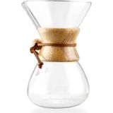 Feyza Design Cam Chemex Kahve Demleme 600 ml Filtreli Kahve Makinesi - Cappuccino - Seçenek 1