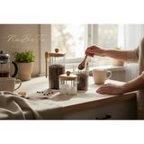Feyza Design Cam Kavanoz Seti, Vakumlu Kapak, 3'lü, 650-1350 Ml, Şık ve Kullanışlı - Ahşap - Ceviz