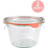 Feyza Design Cam Saklama Kavanozu Seti, 370 Ml, Şık ve Dayanıklı Tasarım, 2'li Paket - Ahşap - Beyaz