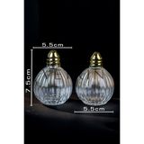 Feyza Design Cam Tuzluk Seti, Gold Başlık, 50 Ml, Şık ve Kullanışlı Baharatlık Ikili - Seçenek 1