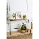 Feyza Design - Canvas Meşe Metal Dresuar - Ahşap