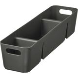 Feyza Design Çekmece Içi Bölmeli Düzenleyici 50X10X12,4 cm Siyah Plastik Kaşıklık - Ahşap - Seçenek 1