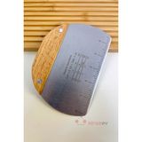Feyza Design Çelik Spatula Hamur Kesme ve Şekillendirme Aleti, Ahşap Saplı 16 cm - Ahşap - Ceviz - Seçenek 1