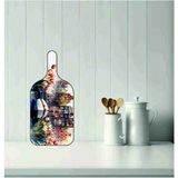 Feyza Design Çiçek Desenli Ahşap Kesme Tahtası 49X22CM, Şık ve Dayanıklı Tasarım - Açık Bej - Seçenek 1