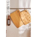 Feyza Design Çift Kesme Tahtası Seti, 28/33 Cm, Sağlıklı ve Dayanıklı Tasarım - Ahşap - Ceviz - Seçenek 1