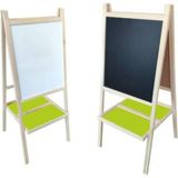 Feyza Design Çift Taraflı Ahşap Yazı Tahtası 48X110 Tebeşir Kalem Silgi Hediye - Seçenek 1