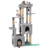 Feyza Design Çift Yuvalı Çok Katlı Tırmalamalı Lüx Kedi Oyun Evi - Seçenek 1