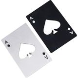 Feyza Design Çiftli Paslanmaz Çelik Poker Kart Şişe Açacağı Seti - Altın - Gri