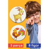 Feyza Design Çiftlik Hayvanları Temalı 2+ Yap-Boz Puzzle Eğitici Oyun - Seçenek 1