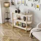 Feyza Design Çilek Çok Katlı Doğal Ahşap Kitaplık ve Dekoratif Raf Ünitesi - Ahşap - Bej