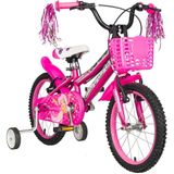 Feyza Design Çocuk Bisikleti, Pembe, 16 Jant, Çamurluk ve Sepetli, Şık ve Eğlenceli - Seçenek 1 - Ahşap - Bej