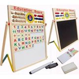 Feyza Design Çocuklar Için Ahşap Manyetik Yazı Tahtası Eğitim Seti - Açık Bej - Seçenek 1
