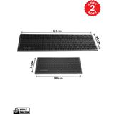 Feyza Design Çok Amaçlı Kauçuk Set, Bar Mat, Bulaşık Kurutma, Tencere ve Saksı Altlığı - Ahşap