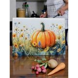 Feyza Design Çok Amaçlı Temperli Cam Doğrama Tahtası, Yedek Silikon Ayak, Oval 25X35CM - Açık Bej - Seçenek 1