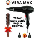 Feyza Design Çok Fonksiyonlu Ergonomik Profesyonel Saç Kurutma Makinesi Seti + Fön Tarağı Hediye - Ahşap