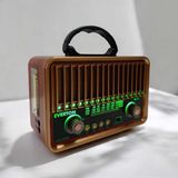 Feyza Design Çok Fonksiyonlu LED Fener, Bluetooth, Güneş Paneli, Radyo, Müzik Çalar - Ahşap - Ceviz