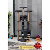 Feyza Design Çok Katlı Yıkanabilir Kedi Tırmalama ve Oyun Evi, Eğlence Dolu Tasarım - Seçenek 1