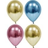 Feyza Design Çok Renkli Krom Balon 20 Adet - Eğlenceli Partilere Renk Katın - 0,5 x 9 cm - 001-Renkli