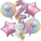 Feyza Design Çok Renkli Unicorn Balon Seti - Eğlence ve Parti Malzemeleri - 52X38 AMERİKAN SERVİSİ 35X35 PEÇETELER - 001-Renkli