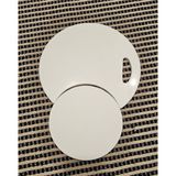 Feyza Design Çorian Sunum ve Kesme Tahtası, Şık ve Dayanıklı Mutfak Gereci - Ahşap - Beyaz - Seçenek 1