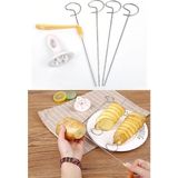 Feyza Design Çubukta Şekilli Patates ve Salatalık Cips Yapma Aleti, Pratik Kesici - Ahşap - Beyaz