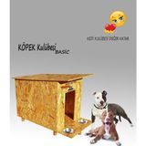 Feyza Design Dayanıklı Köpek Kulübesi ve Çelik Mama Kabı Seti, Rahat ve Güvenli Kullanım - Altın - Seçenek 1