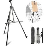 Feyza Design Dayanıklı ve Hafif Metal Tripod Şövale, Kolay Kurulum ve Taşımaya Uygun - Seçenek 1 - Ahşap