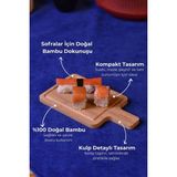 Feyza Design Dayanıklı ve Şık Çok Fonksiyonlu Kesme Tahtası, Mutfağınıza Pratiklik Katar - Ahşap - Bej - Seçenek 1