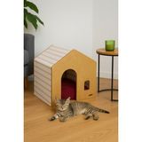 Feyza Design Demonte Ahşap Hava Alan Değiştirilebilir Kumaş Kedi Köpek Evi - Seçenek 1
