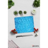 Feyza Design Deniz Baskılı Cam Kesme Tahtası 29X34 Cm, Şık ve Kullanışlı Tasarım - Ahşap - Beyaz - Seçenek 1