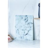 Feyza Design Derin Cam Kesme Tahtası 35 Cm, Şık ve Dayanıklı Mutfak Aksesuarı - Ahşap - Beyaz - Seçenek 1