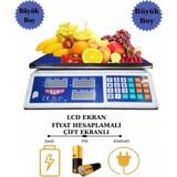 Feyza Design Dijital Pilli ve Şarjlı Market, Kasap, Pazarcı Terazisi 40 kg Büyük Boy