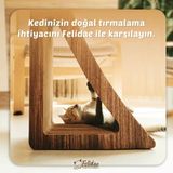 Feyza Design Dikey Tırmalama Kanepesi, Oluklu Mukavva, Large, Koyu Ahşap Renk - Seçenek 1